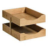 Contract Solid Wood Two – Tier Letter Tray
