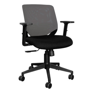 Coral Operators Office Chair Sac-Och-Cor, Ergonomic Black Office Chair with Adjustable Armrests and a Mesh Backrest. (Grey Mesh)