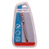 Craft Knife Metal Red CK1010R, Packaged Metal Craft Knife with Red Handle and Silver Blade in Clear Plastic Case.