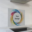Decorative Glass Wall Tile (598 x 650 x 6mm) Customised Print - Office Stock Group