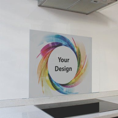 Decorative Glass Wall Tile (598 x 650 x 6mm) Customised Print - Office Stock Group
