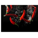 Decorative Glass Wall Tile (898 X 700 X 6mm) Chilli