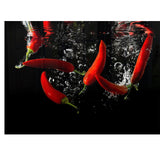 Decorative Glass Wall Tile (898 X 700 X 6mm) Chilli
