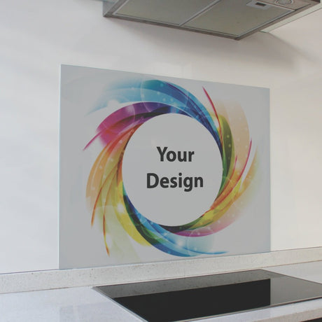Decorative Glass Wall Tile (898 x 700 x 6mm) Customised Print - Office Stock Group