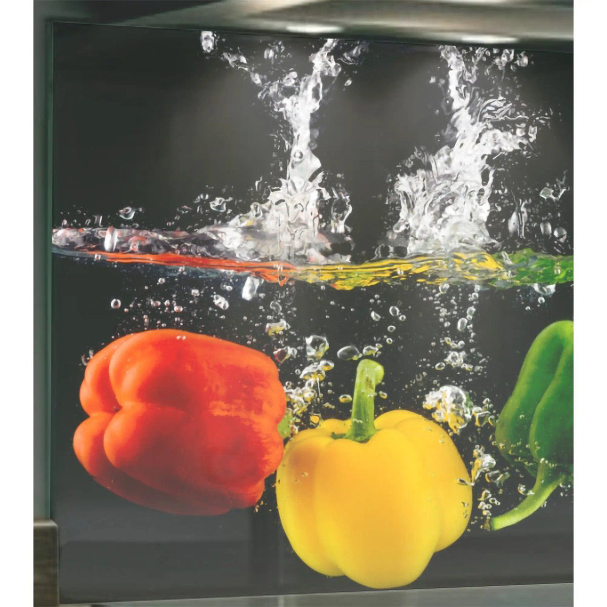 Decorative Glass Wall Tile (898 x 700 x 6mm) Peppers
