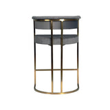 Dee Bar Stool Original Steel Gold Spray Upholstered