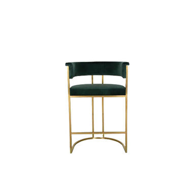 Dee Bar Stool Original Steel Gold Spray Upholstered