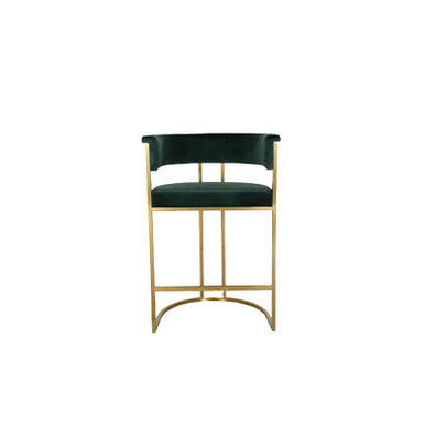 Dee Bar Stool Original Steel Gold Spray Upholstered