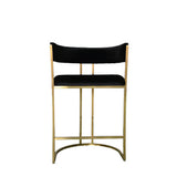 Dee Bar Stool Original Steel Gold Spray Upholstered