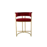 Dee Original Steel Gold Spray Upholstered Bar Stool