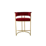 Dee Bar Stool Original Steel Gold Spray Upholstered | Hospitality Furniture | Office Stock