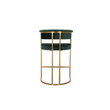 Dee Bar Stool Original Steel Gold Spray Upholstered