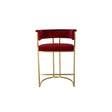 Dee Original Steel Gold Spray Upholstered Bar Stool