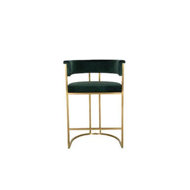 Dee Original Steel Gold Spray Upholstered Bar Stool