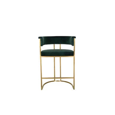 Dee Original Steel Gold Spray Upholstered Bar Stool