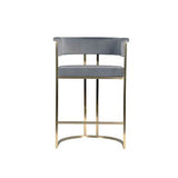 Dee Original Steel Gold Spray Upholstered Bar Stool