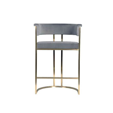 Dee Original Steel Gold Spray Upholstered Bar Stool