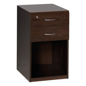 Desk High Pedestal 2 Drawer, Lever Arch in Wenge Melawood