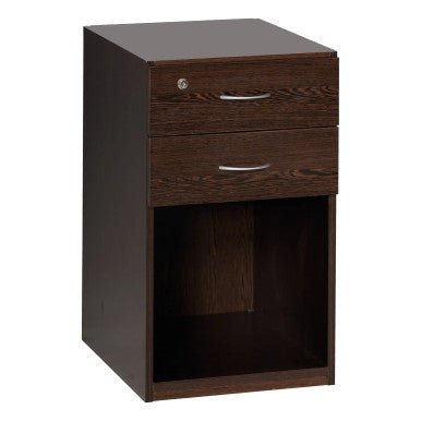 Desk High Pedestal 2 Drawer, Lever Arch in Wenge Melawood