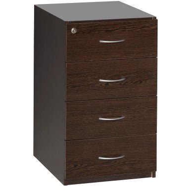 Desk High Pedestal, 4 Drawer in Wenge Melawood