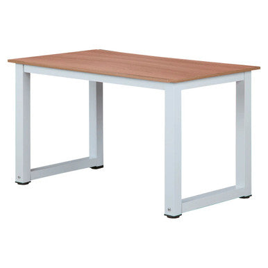 Desk with White 50 mm Metal Legs FOF-DML-M314, Modern Office Desk with a Wooden Top and Sturdy White Metal Legs.