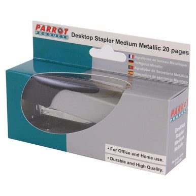Desktop Steel Stapler Medium 105*(24/6 26/6) Silver 20 Pages