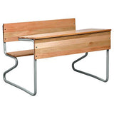 Double Combination School Desk in Saligna Wood 1200mm Wide