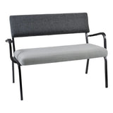 Double Seater Economy Reception Bench with Arms | Office Chairs | Office Stock