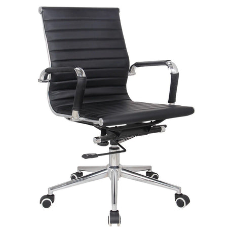 Eames Executive Leather Medium-Back Office Chair