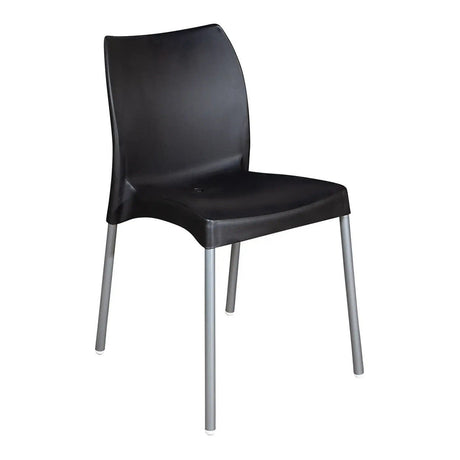 Easy Seat Black Armless Indoor & Outdoor Dining Chair