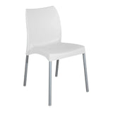 Easy Seat White Armless Indoor & Outdoor Dining Chair