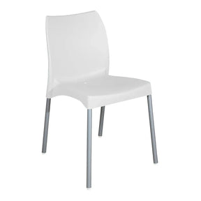 Easy Seat White Armless Indoor & Outdoor Dining Chair