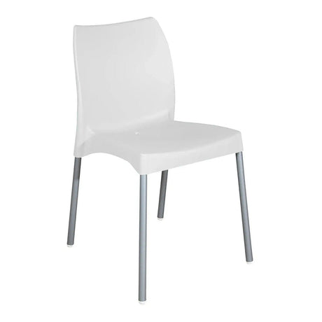 Easy Seat White Armless Indoor & Outdoor Dining Chair