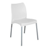 Easy Seat White Armless Indoor & Outdoor Dining Chair