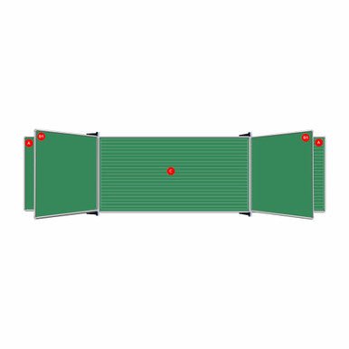 Educational Board Magnetic Chalkboard (1220 × 1210 – Swing Leaf – Option B)