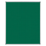 Educational Board Magnetic Chalkboard, Side View of a Large Grey Square Chalkboard with Grid Pattern for Educational Use.