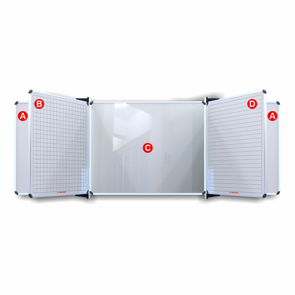 Educational Board Magnetic Whiteboard (1220*1210 - Swing Leaf - Option B)