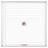 Educational Board Magnetic Whiteboard (1220 × 1220 – White Lines. Side Panel – Option A)