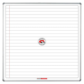 Educational Board Magnetic Whiteboard (1220 × 1220 – White Lines. Side Panel – Option A)