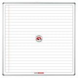 Educational Board Magnetic Whiteboard (1220*1220 - White Lines. Side Panel - Option A)