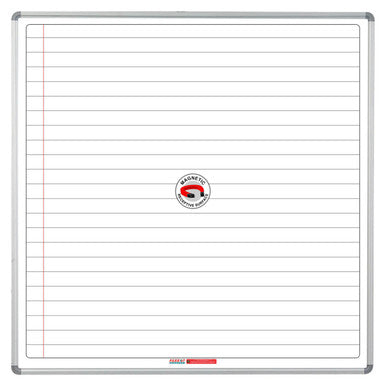 Educational Board Magnetic Whiteboard, a 1220 x 1220 Whiteboard with White Lines and a Side Panel Option A.