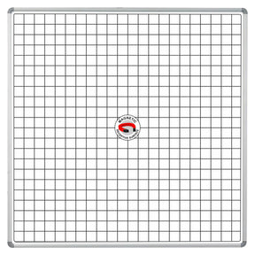 Educational Board Magnetic Whiteboard (1220 × 1220 – White Squares. Side Panel – Option A)