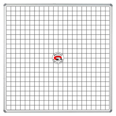 Educational Board Magnetic Whiteboard (1220 × 1220 – White Squares. Side Panel – Option A)