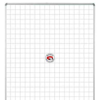 Educational Board Magnetic Whiteboard (1220 × 920 – Grey Squares – Side Panel – Option A)