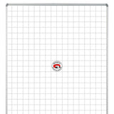 Educational Board Magnetic Whiteboard (1220 × 920 – Grey Squares – Side Panel – Option A)