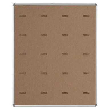 Educational Board Magnetic Whiteboard (1220 x 920 - Side Panel - Option a) ED1068, Brown Corkboard Surface with a Silver Aluminium Frame.