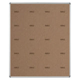 Educational Board Magnetic Whiteboard (1220 x 920 - Side Panel - Option a) ED1068, Brown Corkboard Surface with a Silver Aluminium Frame.