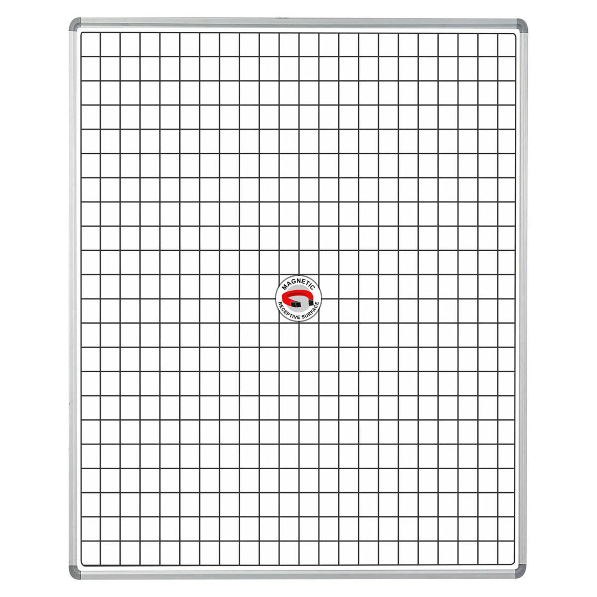 Educational Board Magnetic Whiteboard (1220 × 920 – White Squares – Side Panel – Option A)