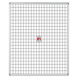 Educational Board Magnetic Whiteboard (1220 × 920 – White Squares – Side Panel – Option A)
