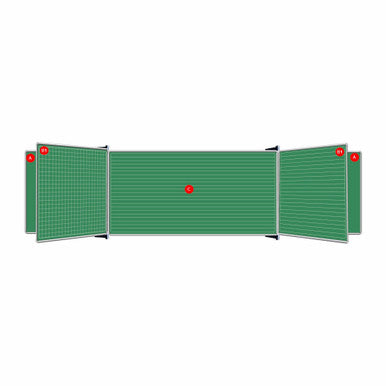 Educational Board Non - Magnetic Chalkboard (1220 x 1210 - Chalk Lines 1 Side - Swing Leaf - Option B)